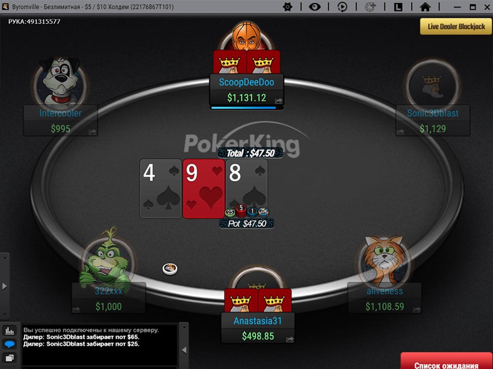 Интерфейс ПокерКинг